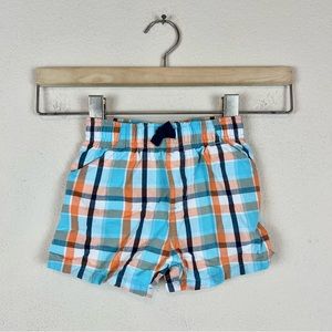Garanimals Plaid Boy Swim Trunks/Shorts Sz 12M